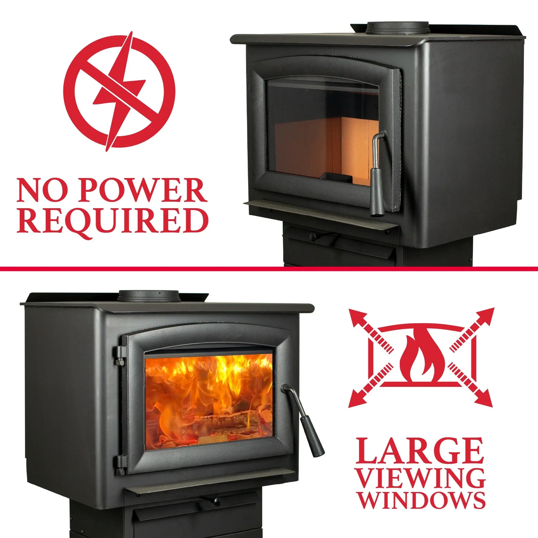 Ashley Hearth AW1120E-P EPA Certified 1,200 sq. ft. Wood Stove New